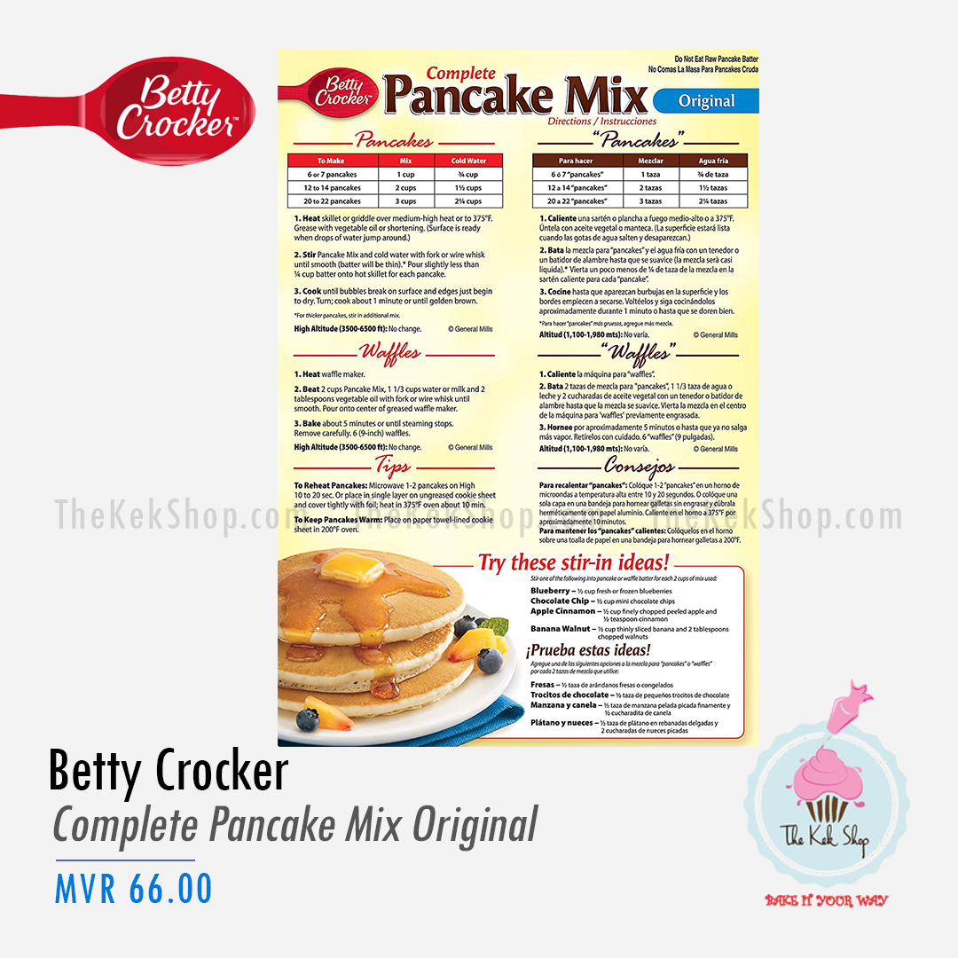 Betty Crocker Complete Pancake Mix (Original) The Kek Shop